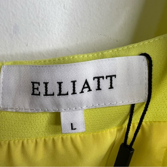 Elliatt Kennedy Mini Bow Dress In Yellow NWT Size L - Picture 8 of 15